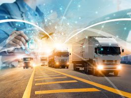 Transport and logistic concept, Manager and engineer checking and control logistic network distribution and customer data for logistic Import export on global network background