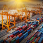 Logistics and transportation of Container Cargo ship