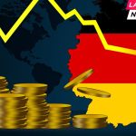 German economic crisis and piles of gold coins